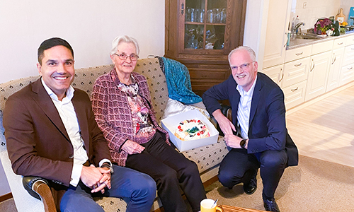 Stefan van Schaik, mevrouw Wijnker-Appelman en Ab Gieling